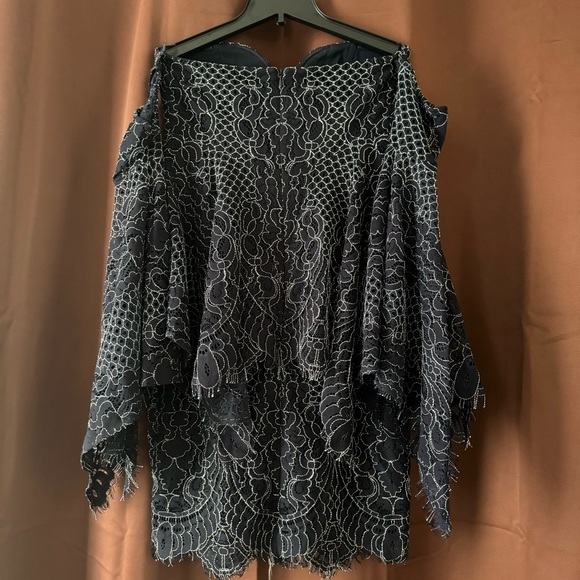 Shona Joy navy lace dress - Picture 10 of 11